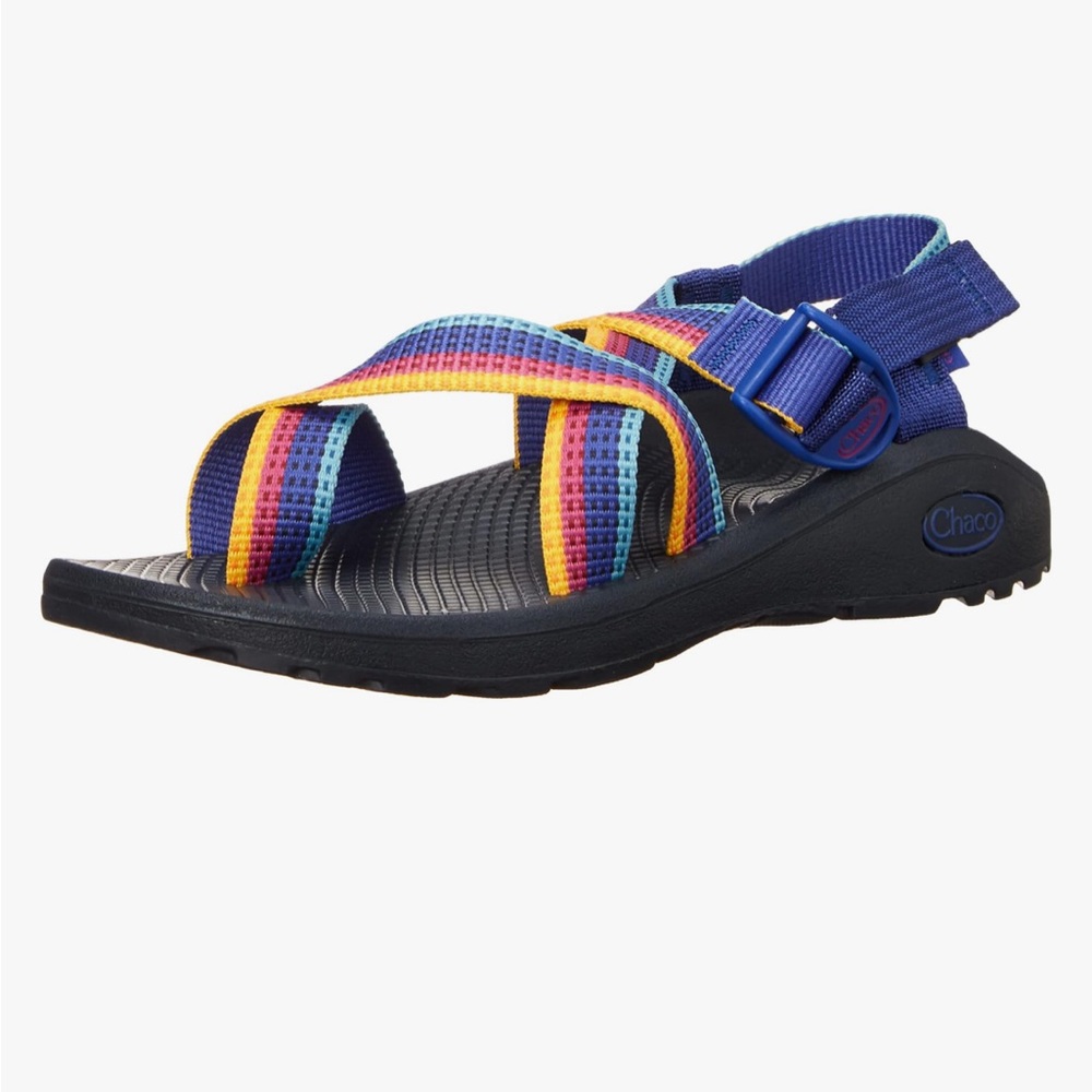 Chaco Blue and Yellow Strappy Sandals